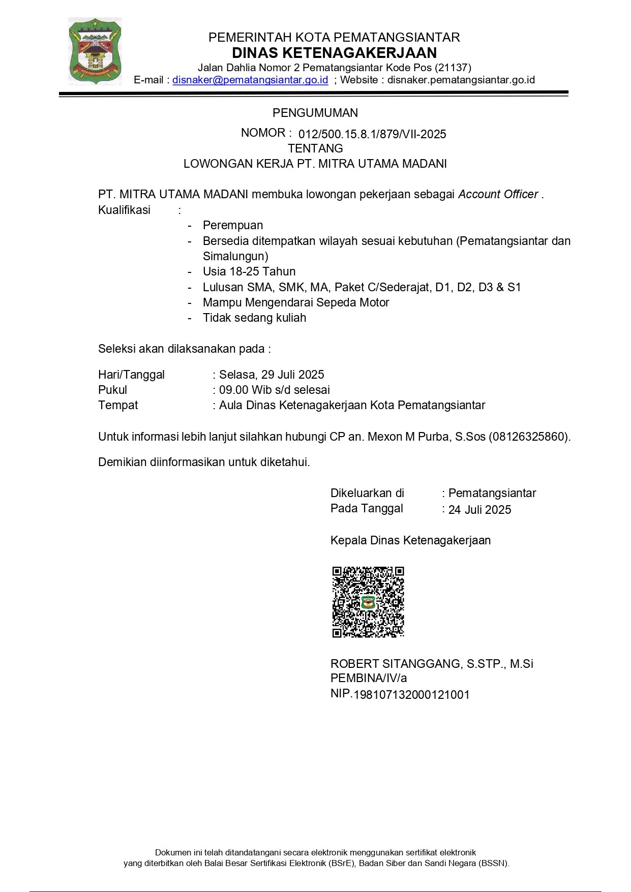 LOWONGAN KERJA