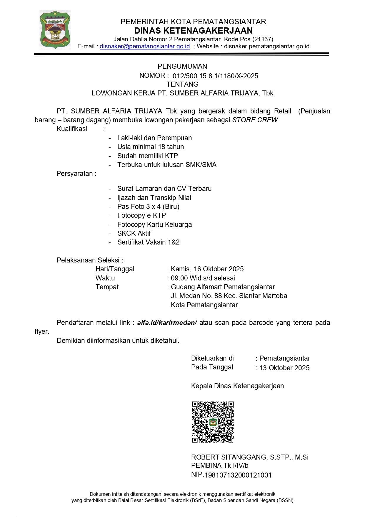 LOWONGAN KERJA