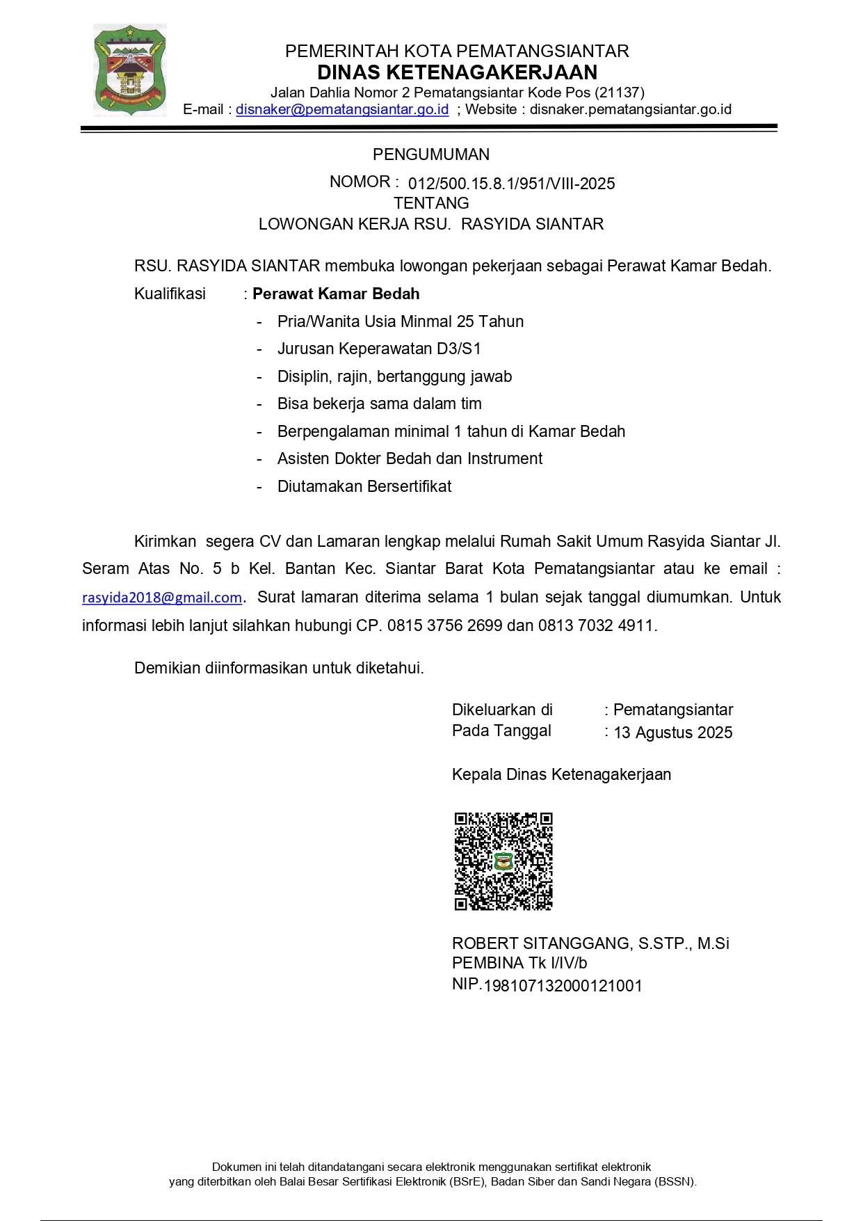 LOWONGAN KERJA
